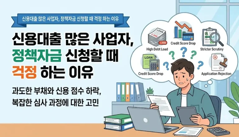 신용대출 많은 사업자, 정책자금 신청할 때 걱정 하는 이유