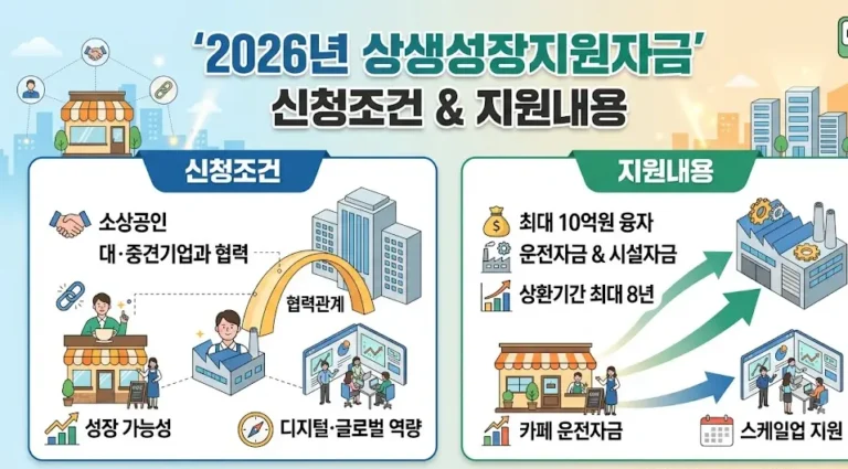 2026년 상생성장지원자금 신청조건, TOPS 선정과 플랫폼 추천이 먼저입니다 (유형별 한도·금리)