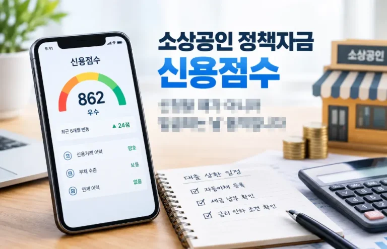 소상공인 정책자금 신용점수, 정책지원금 대출 받으면 떨어질까