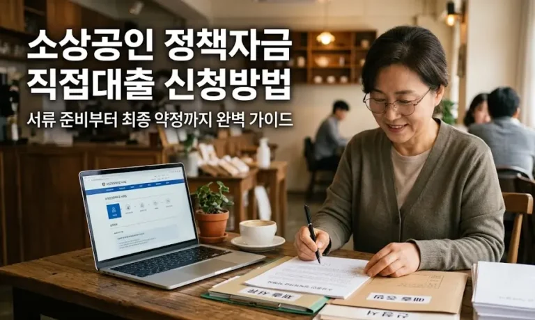 소상공인 정책자금 직접대출 신청방법, 접수 전 서류부터 약정까지 순서대로 확인하세요