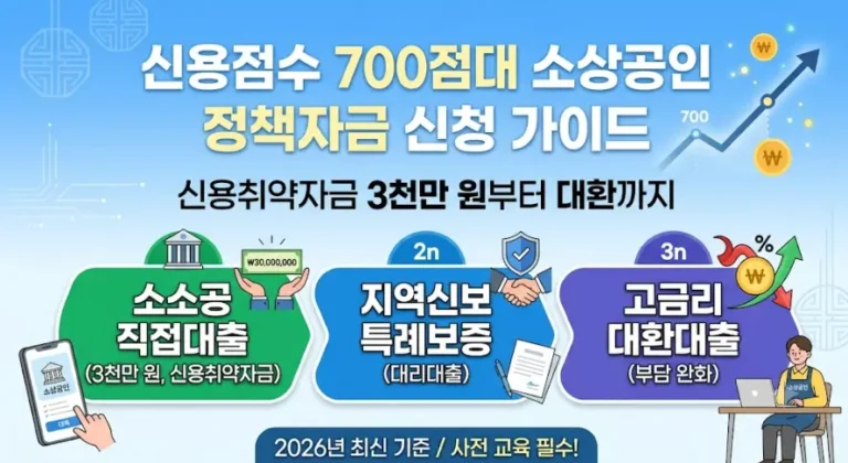 신용점수 700점대 정책자금 신청 순서