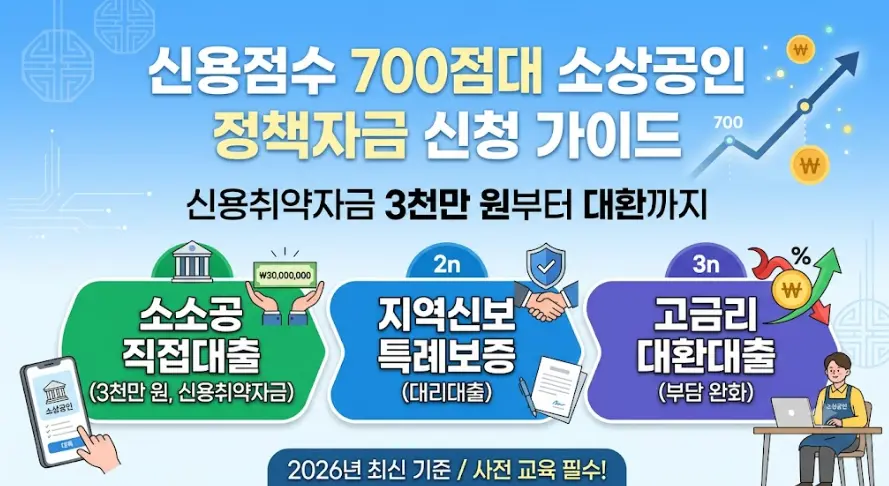 신용점수 700점대 정책자금 신청 순서