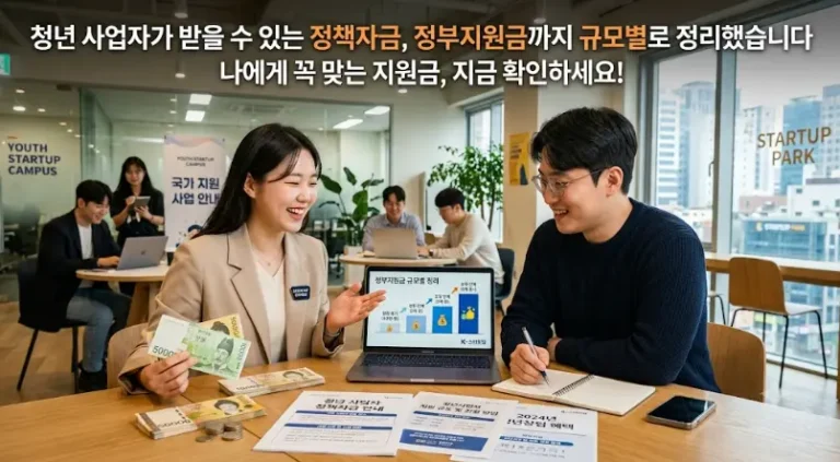 청년 사업자가 받을 수 있는 정책자금, 정부지원금까지 규모별로 정리했습니다
